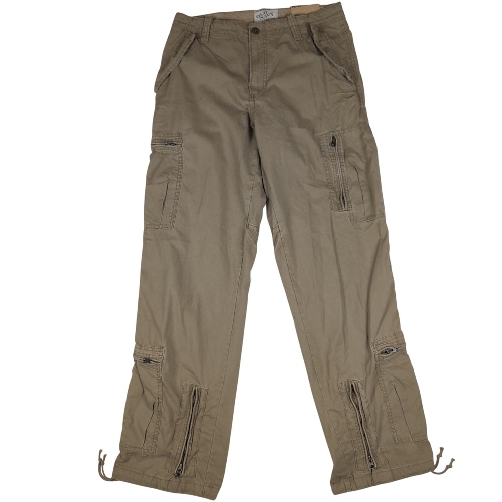 Old Navy Mens Cargo Pants 32x34 Khaki Gorpcore Utility Trousers Vtg Deadstock